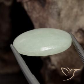 9,17 ctw natürlicher Graugrün Jadeit, Oval, Lichtdurchlässig