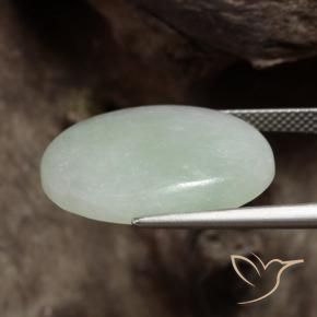 9,17 ctw natürlicher Graugrün Jadeit, Oval, Lichtdurchlässig