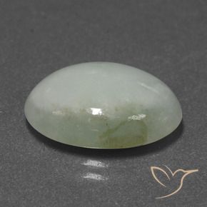 9,17 ctw natürlicher grün-weiß Jadeit, Oval, Lichtdurchlässig