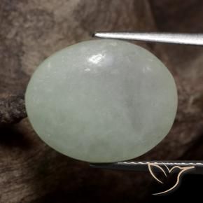 9,17 ctw natürlicher Graugrün Jadeit, Oval, Lichtdurchlässig
