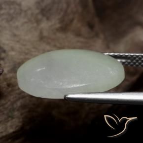 9,17 ctw natürlicher Graugrün Jadeit, Oval, Lichtdurchlässig