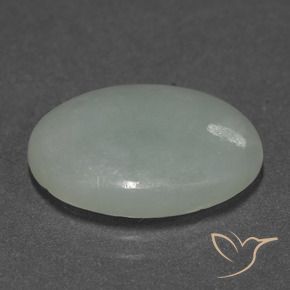 9,17 ctw natürlicher Mittelgrün Jadeit, Oval, Lichtdurchlässig