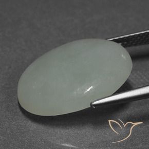 9,17 ctw natürlicher Mittelgrün Jadeit, Oval, Lichtdurchlässig