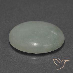 9,17 ctw natürlicher Mittelgrün Jadeit, Oval, Lichtdurchlässig