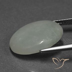 9,17 ctw natürlicher Mittelgrün Jadeit, Oval, Lichtdurchlässig
