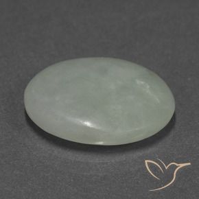 9,17 ctw natürlicher Graugrün Jadeit, Oval, Lichtdurchlässig