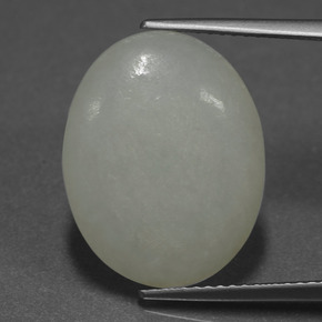 9,17 ctw natürlicher Grün Jadeit, Oval Schliff, Lichtdurchlässig