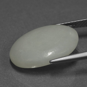 9,17 ctw natürlicher Grün Jadeit, Oval Schliff, Lichtdurchlässig