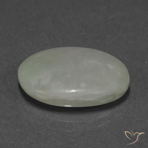 9,17 ctw natürlicher Mittelgrün Jadeit, Oval, Lichtdurchlässig