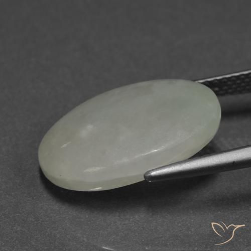 9,17 ctw natürlicher Mittelgrün Jadeit, Oval, Lichtdurchlässig