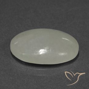 9,17 ctw natürlicher Graugrün Jadeit, Oval, Lichtdurchlässig