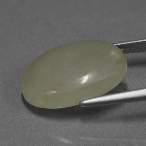 9,17 ctw natürlicher grünlich-gelb Jadeit, Oval Schliff, Lichtdurchlässig