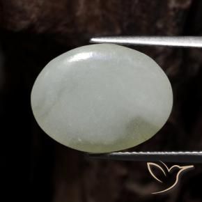 9,17 ctw natürlicher Mittelgrün Jadeit, Oval, Lichtdurchlässig