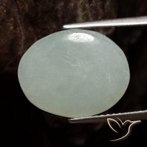 9,17 ctw natürlicher hellgrün Jadeit, Oval, Lichtdurchlässig