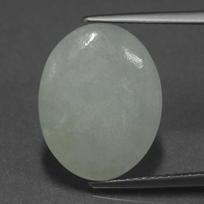 6,67 ctw natürlicher grüner Jadeit, Oval Schliff, Lichtdurchlässig