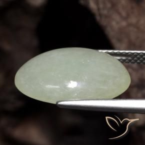 9,17 ctw natürlicher Mittelgrün Jadeit, Oval, Lichtdurchlässig