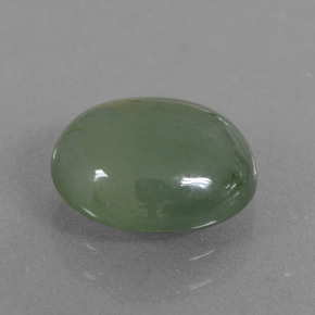 3,85 ctw natürlicher grüner Jadeit, Oval Schliff, Lichtdurchlässig