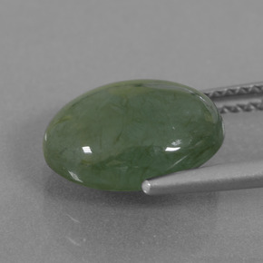 4,90 ctw natürlicher grüner Jadeit, Oval Schliff, Lichtdurchlässig
