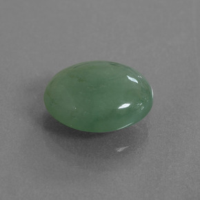 5,60 ctw natürlicher grüner Jadeit, Oval Schliff, Lichtdurchlässig