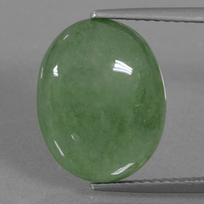 7,53 ctw natürlicher grüner Jadeit, Oval Schliff, Lichtdurchlässig