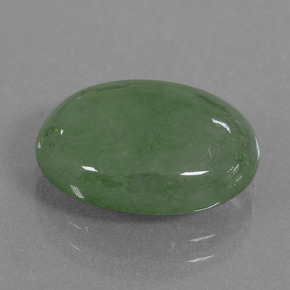7,53 ctw natürlicher grüner Jadeit, Oval Schliff, Lichtdurchlässig