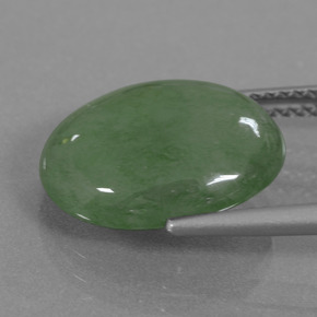 7,53 ctw natürlicher grüner Jadeit, Oval Schliff, Lichtdurchlässig