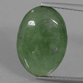 6,58 ctw natürlicher grüner Jadeit, Oval Schliff, Lichtdurchlässig