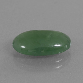 4,00 ctw natürlicher grüner Jadeit, Oval Schliff, Lichtdurchlässig