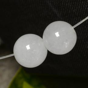 13,23 ct natürliche weißer Jadeit-Edelsteine, Sphäre / Kugel, Lichtdurchlässig