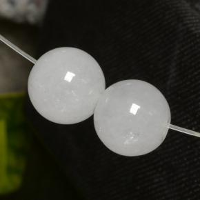 13,23 ct natürliche weißer Jadeit-Edelsteine, Sphäre / Kugel, Lichtdurchlässig