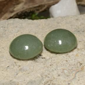 13.90 ct natürliche bräunlich-grün Jadeit-Edelsteine, Runden, Lichtdurchlässig