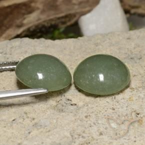 13.90 ct natürliche bräunlich-grün Jadeit-Edelsteine, Runden, Lichtdurchlässig