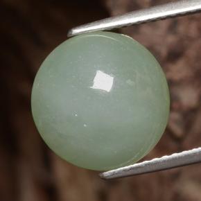 6,81 ctw natürlicher grüner Jadeit, Rundschliff, Lichtdurchlässig