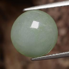 6,29 ctw natürlicher grüner Jadeit, Rundschliff, Lichtdurchlässig