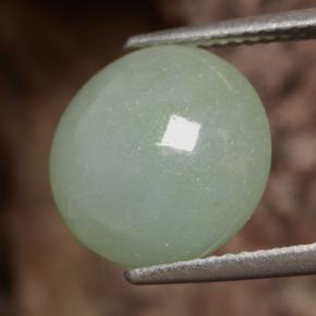 6,29 ctw natürlicher grüner Jadeit, Rundschliff, Lichtdurchlässig