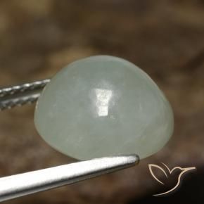 9,17 ctw natürlicher Grau Grün Jadeit, Oval, Lichtdurchlässig