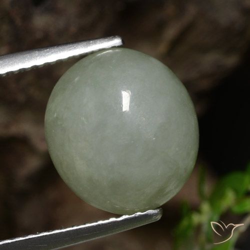 6.92ct Natürlicher Mittelgrün Jadeit, Oval, Lichtdurchlässig