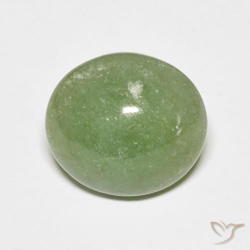 6,79 ctw natürlicher grüner Jadeit, Oval Schliff, Lichtdurchlässig