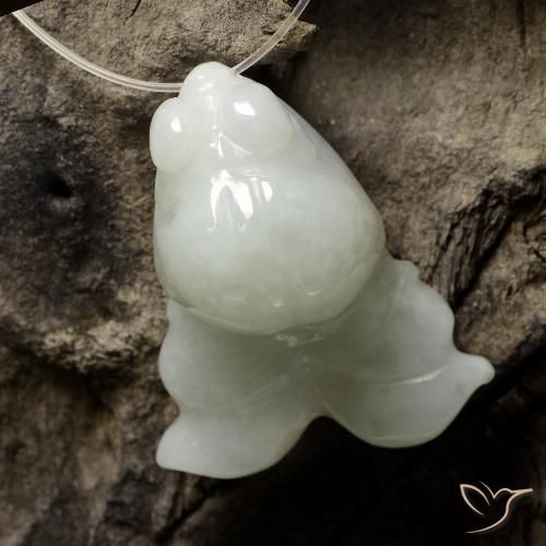 39.99ct Natürlicher grünlich-weiß Jadeit, Fantasie, Lichtdurchlässig