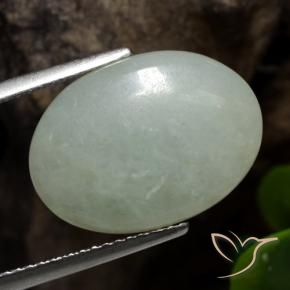 9,17 ctw natürlicher Graugrün Jadeit, Oval, Lichtdurchlässig