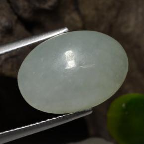 10,75 ctw natürlicher grüner Jadeit, Oval Schliff, Lichtdurchlässig
