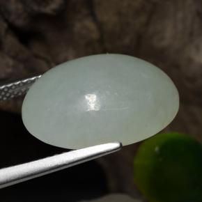 10,75 ctw natürlicher grüner Jadeit, Oval Schliff, Lichtdurchlässig