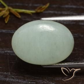 9,17 ctw natürlicher Mittelgrün Jadeit, Oval, Lichtdurchlässig