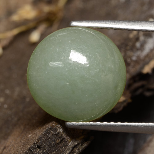 6,81 ctw natürlicher grüner Jadeit, Oval Schliff, Lichtdurchlässig