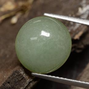 6,81 ctw natürlicher grüner Jadeit, Oval Schliff, Lichtdurchlässig