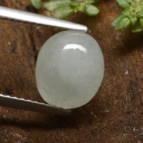 3,34 ctw natürlicher grüner Jadeit, Oval Schliff, Lichtdurchlässig