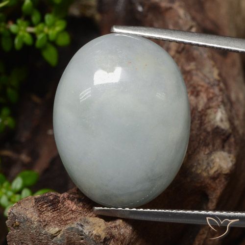 26.59ct Natürlicher Mittelgrau Jadeit, Oval, Lichtdurchlässig