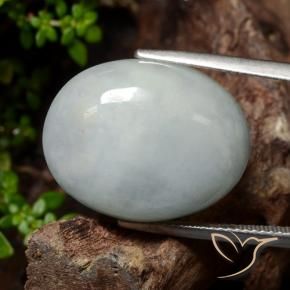 9,17 ctw natürlicher Mittelgrau Jadeit, Oval, Lichtdurchlässig
