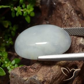 9,17 ctw natürlicher Mittelgrau Jadeit, Oval, Lichtdurchlässig