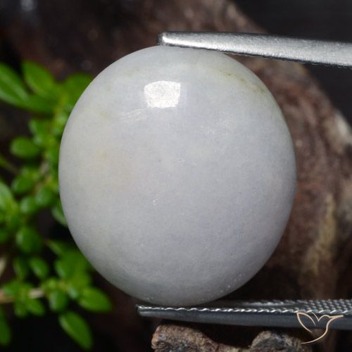 18.56ct Natürlicher Mittelgrau Jadeit, Oval, Lichtdurchlässig